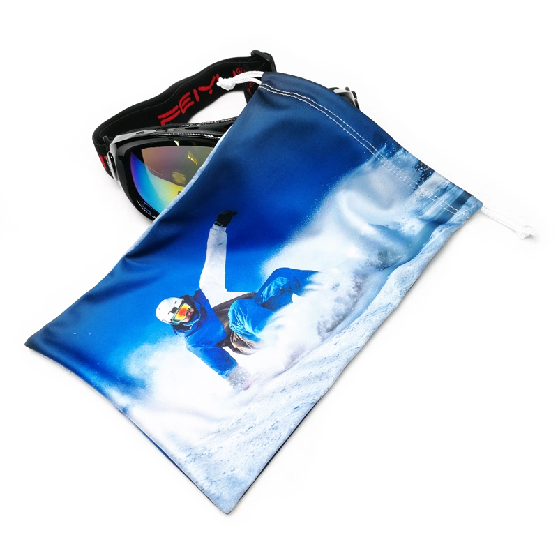 Custom Logo Printed Ski Goggle Skiing Glasses Microfiber Pouch Bag
