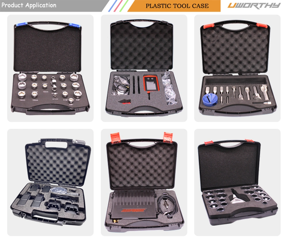 Hard Protective Suitcase Plastic Tool Case with Foam Inside