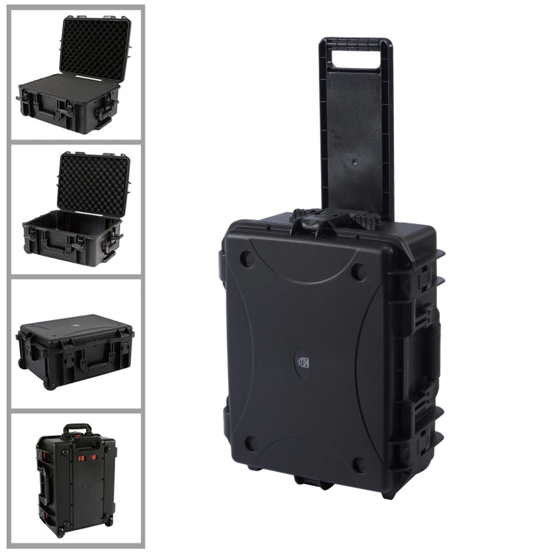 Hard Camera Case, Waterproof Wheeled Plastic Protective Case for Photographic