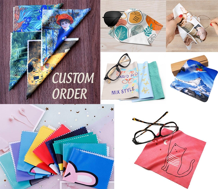 Cheap Customized Full Color Printing Logo Glasses Cleaning Cloth