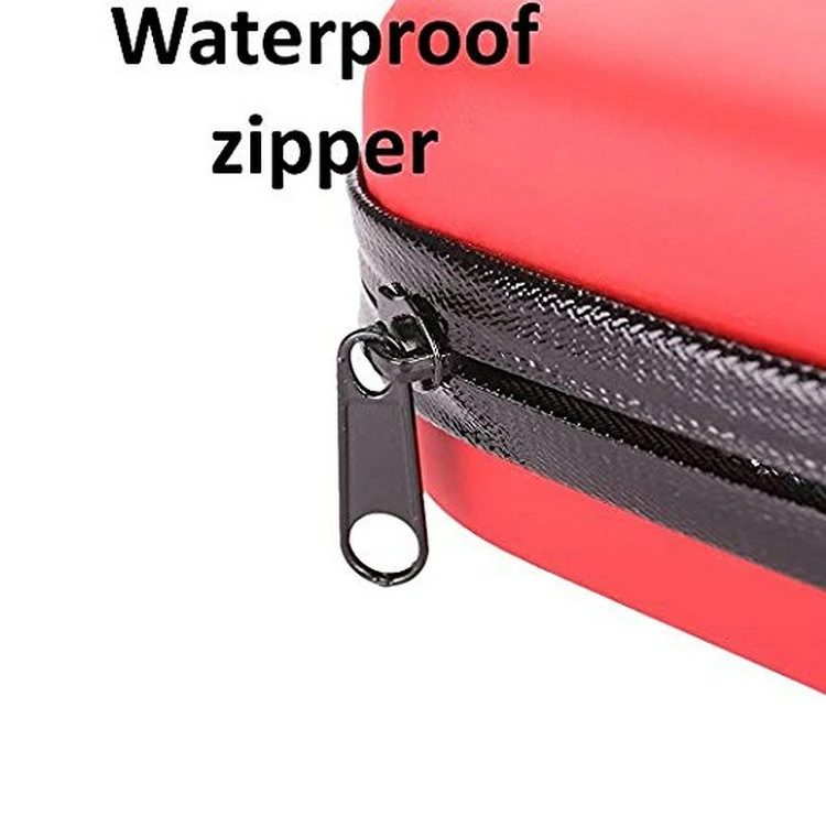 Custom Waterproof Portable Hard Shell Carrrying Red Medical Defibrillator Carrying Cases, Emergency Travel EVA First Aid Case