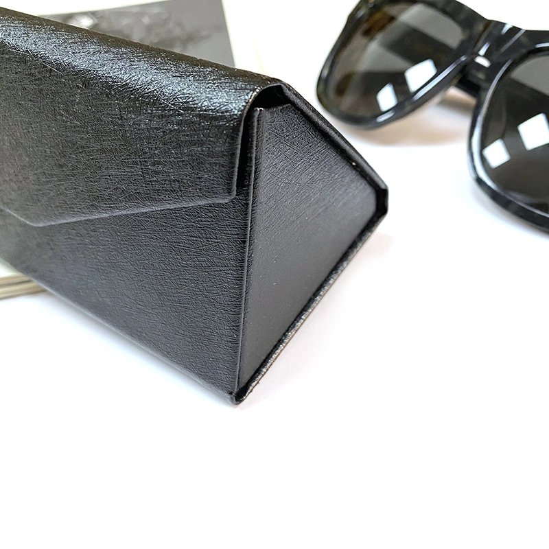 Custom Logo Sunglass Case Folding Triangle Glasses Case Eye Wear Packaging Box