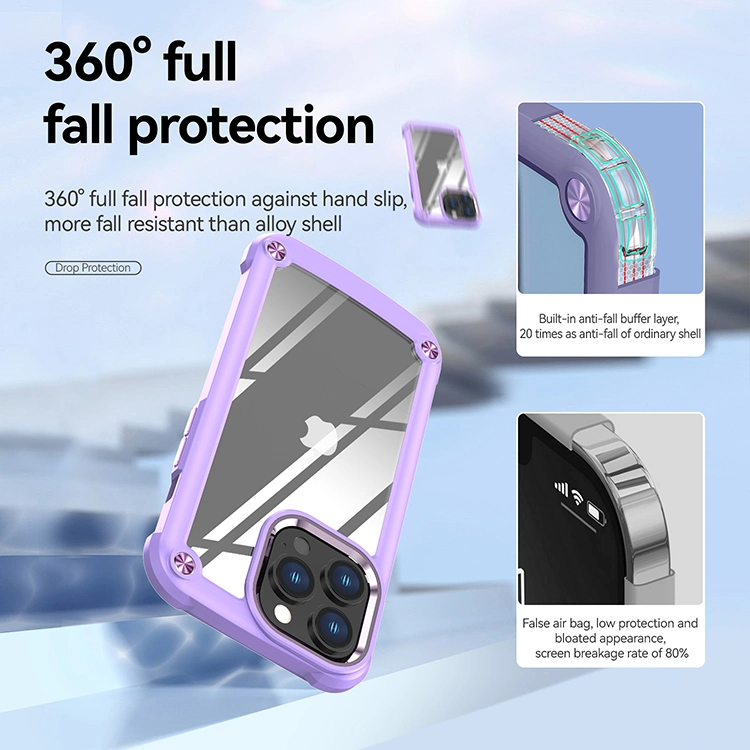 New Metal Camera Frame Clear PC Hard Shell Phone Case for Xiaomi Poco X3 Gt/Xiaomi Redmi Note 10 PRO 5g