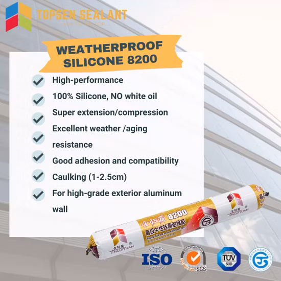 Topsen 8200 Construction External Stone Wall Bonding Sealing Silicon Construction Material