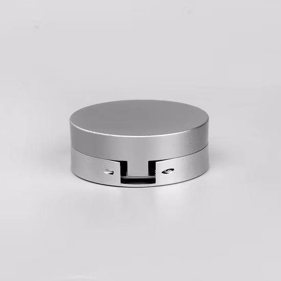 Small Silver Color Cosmetic Lip Balm Container Loose Powder Hot Stamping Plastic Compact Powder Case Loose Powder