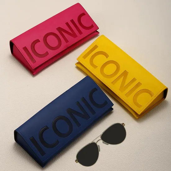 Luxury Magnetic PU Leather Handmade Sunglasses Packing Box Glasses Packaging Case