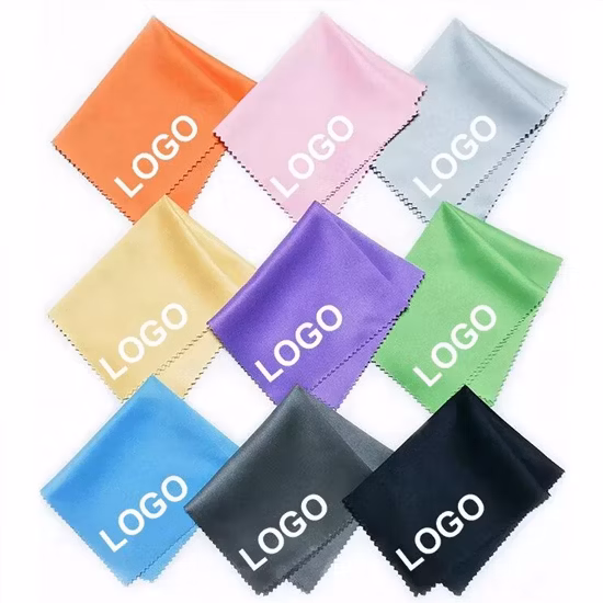 Custom Logo Printed Microfibre Glasses Sunglasses Eyeglasses Cleaning Cloth