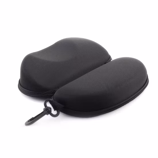 Y Glasses Case Box Custom Logo Eyeglasses Cases Box Zipper with Hook Portable Travel Black EVA Sunglasses Case